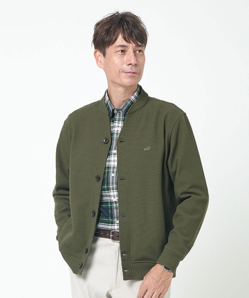 スタンドカラー カットカーディガン