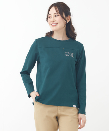 クルーネック ポケット カットソー【ウガンダオーガニックコットン】