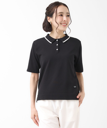 襟パイピング ニット ポロシャツ【ZERO POLO SHIRT】