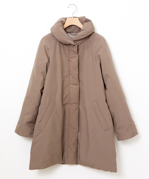 タフタ ミドル丈 ダウンコート【撥水加工】