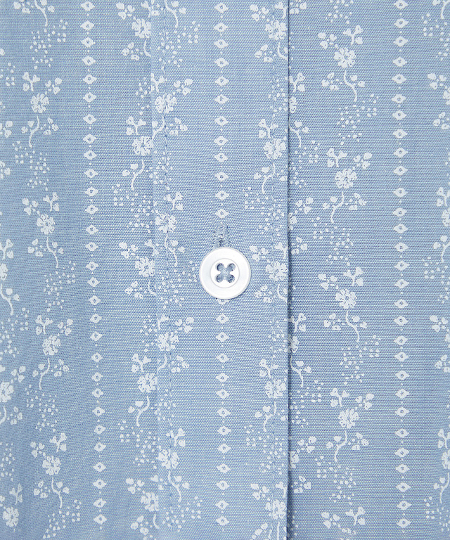 ダンガリー プリント ブラウス