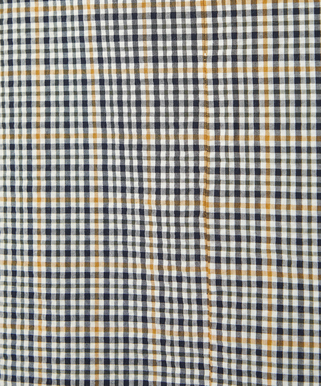 クロコダイルタータン サッカー 七分袖ブラウス