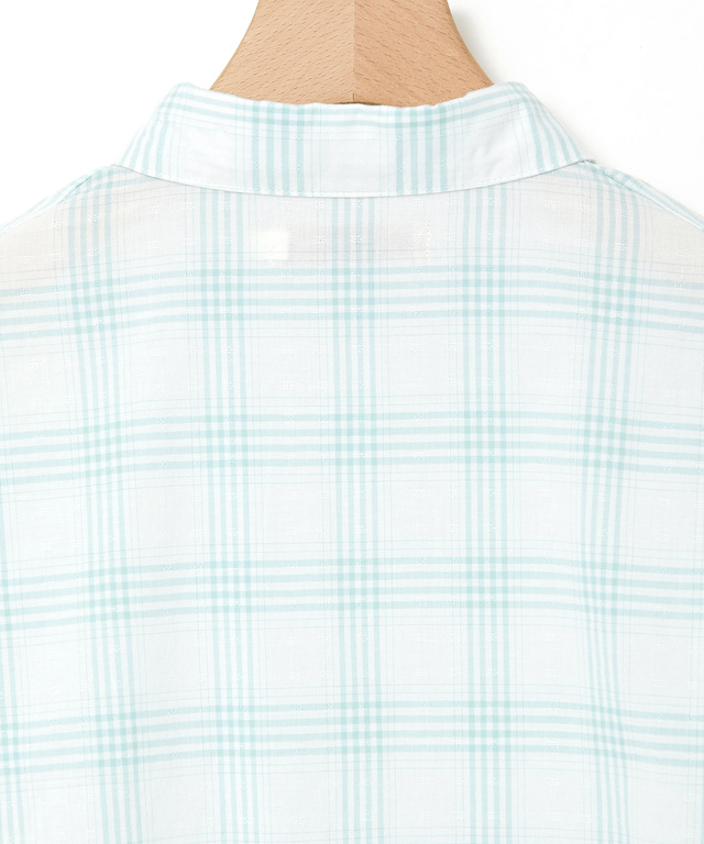 ドビー素材 七分袖 ブラウス