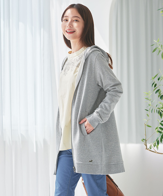 裏毛 チュニック パーカー【オンラインショップ限定】