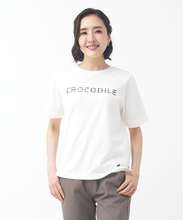 クロコダイルタータン プリント Tシャツ