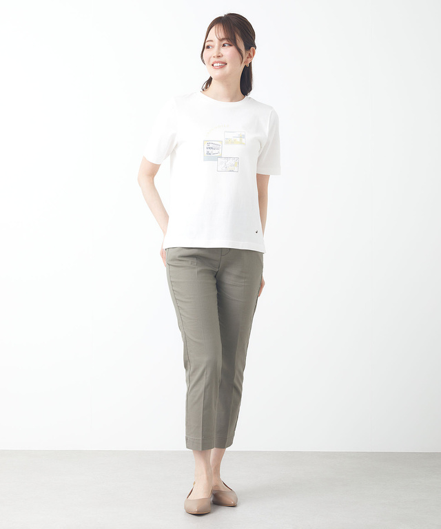 コットン モチーフプリント Tシャツ