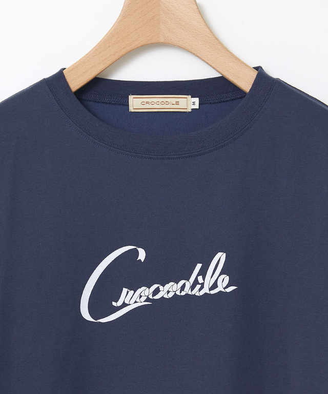 リボンロゴプリント 七分袖 Tシャツ