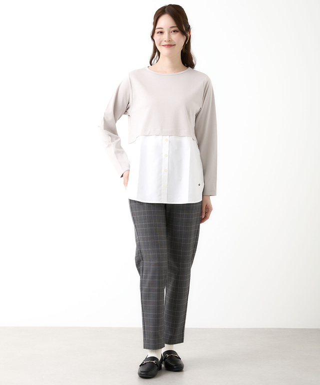 布帛 ドッキング チュニック