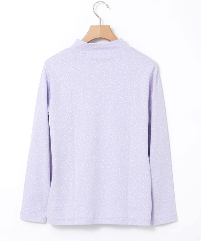 花柄プリント ハイネック プルオーバー