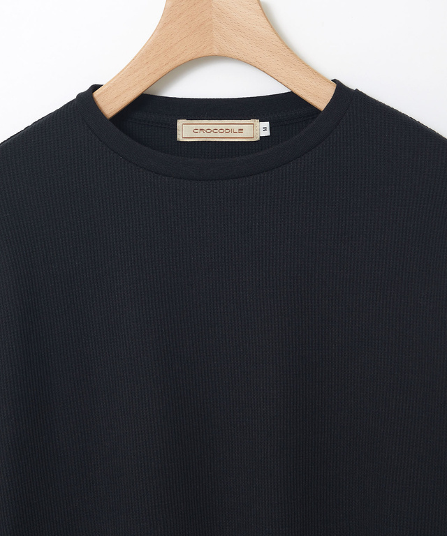 ワッフル生地 長袖カットソー