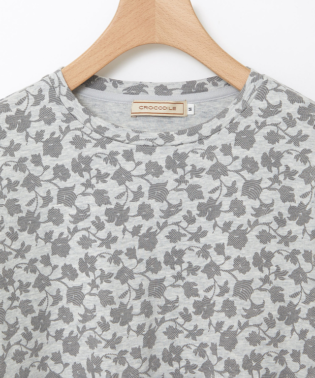 総柄プリント スムース カットソー