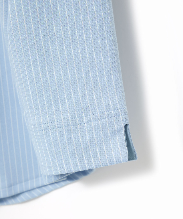 ストライプ ヘンリーネック チュニック