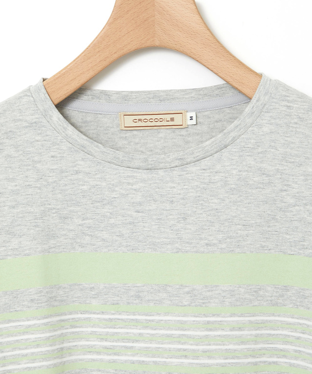 パネルボーダー 長袖 Tシャツ