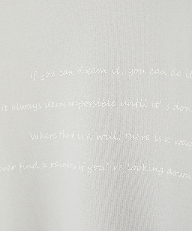 メッセージプリント 七分袖 Tシャツ