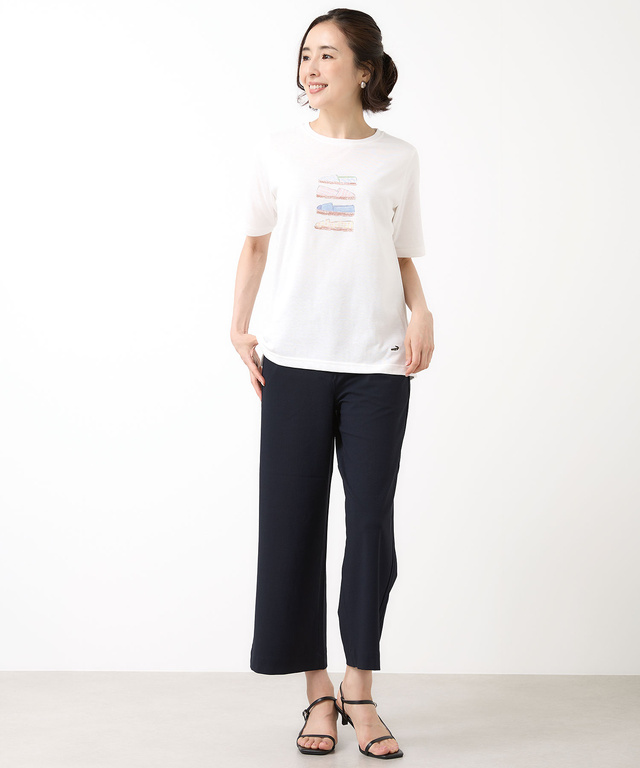 サンダルプリント 半袖 Tシャツ【吸汗速乾】