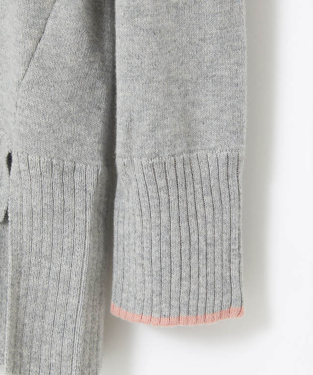 ウールブレンド スリット ニットチュニック【手洗いOK】