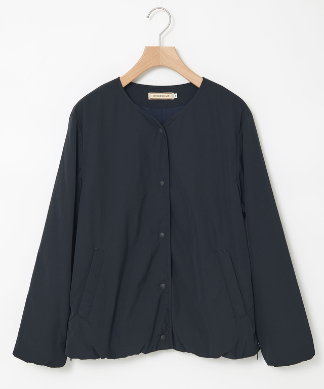 ノーカラー 中綿 ジャケット