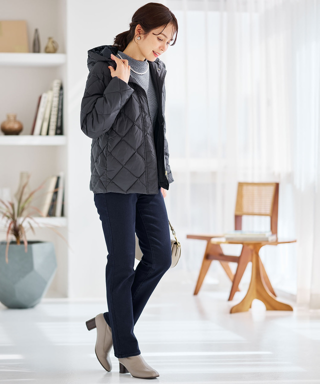 2WAYフード キルトダウン ジャケット