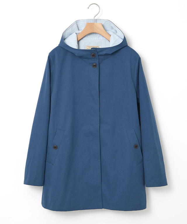 ストライプ バイカラー コート