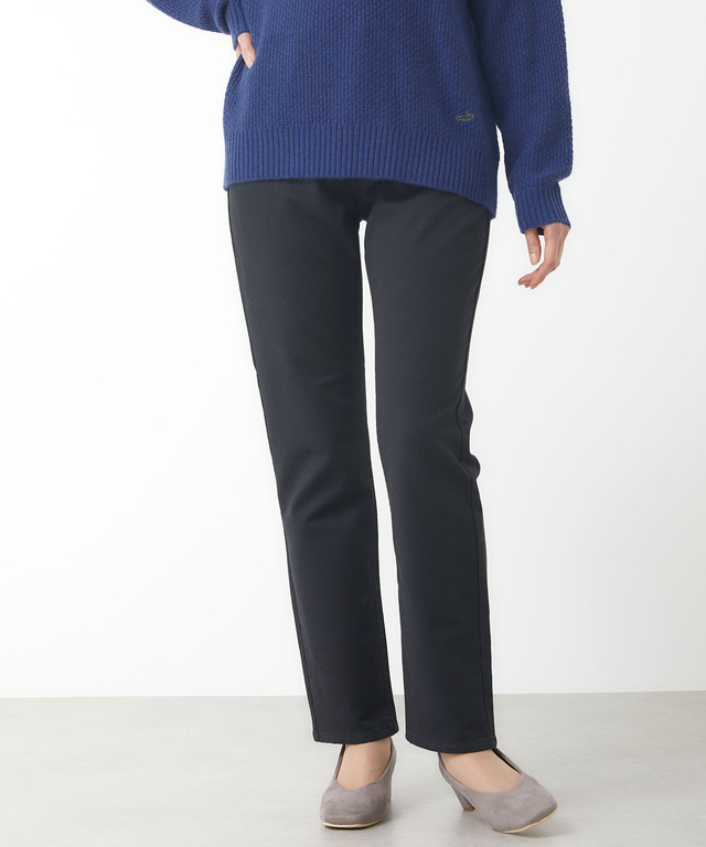 コットンブレンド ストレート パンツ