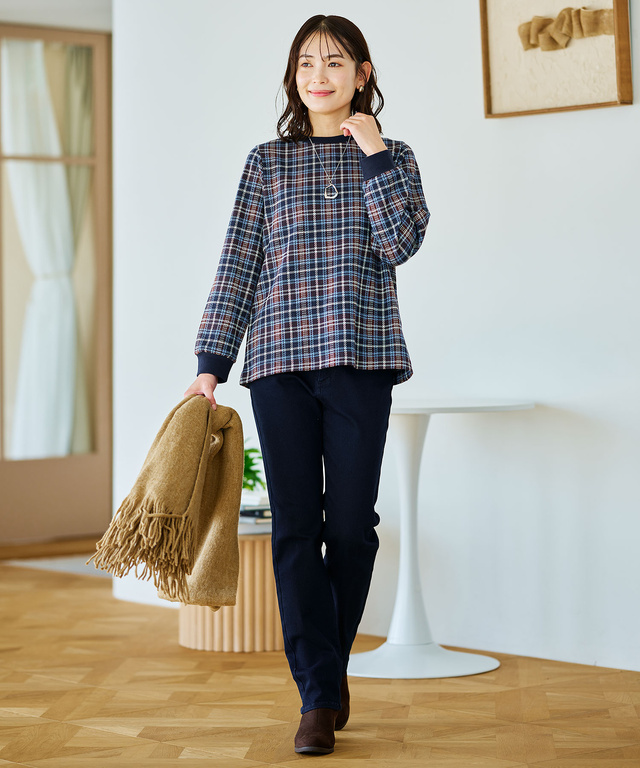 裏起毛 デニムパンツ