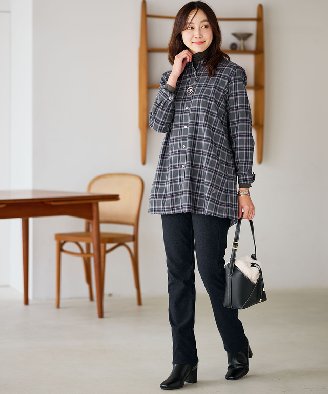 裏起毛 スリムパンツ