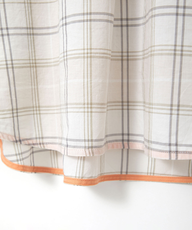 リネンブレンド スキッパー チュニック