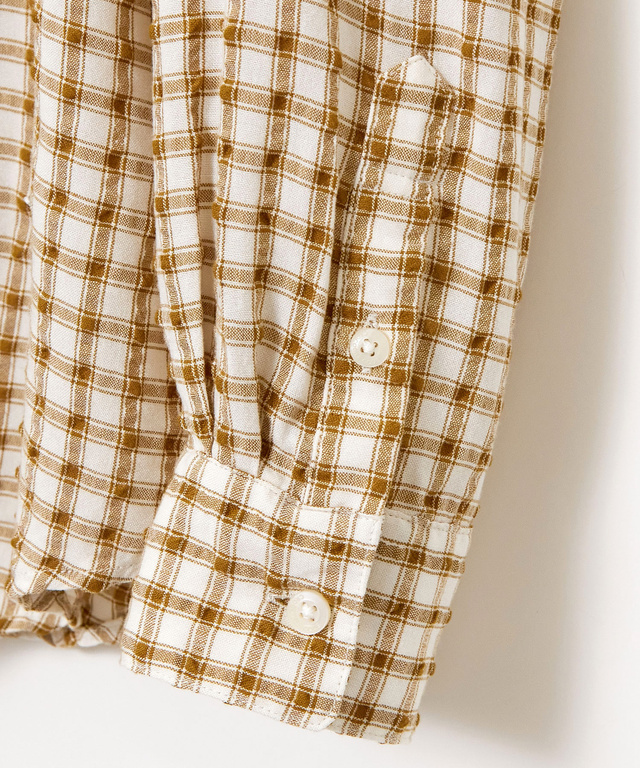 オリジナル チェック柄 ブラウス