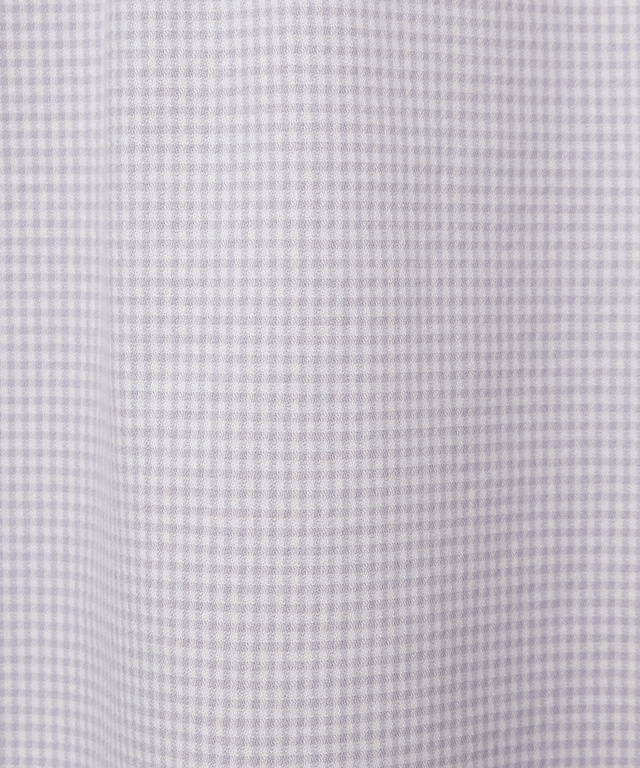 ショールカラー ギンガムチェック ブラウス