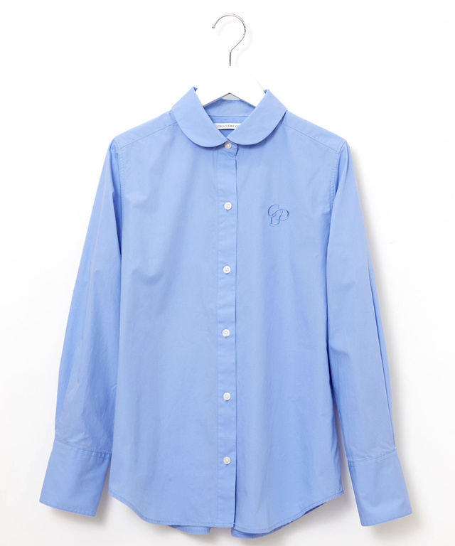 コットンブロード ロゴ刺繍 ブラウス