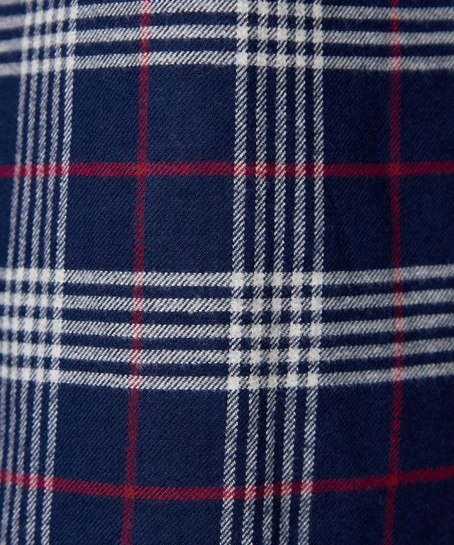 微起毛 チェック柄 ブラウス