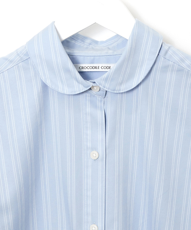 ノンアイロン  ストライプ柄 ブラウス