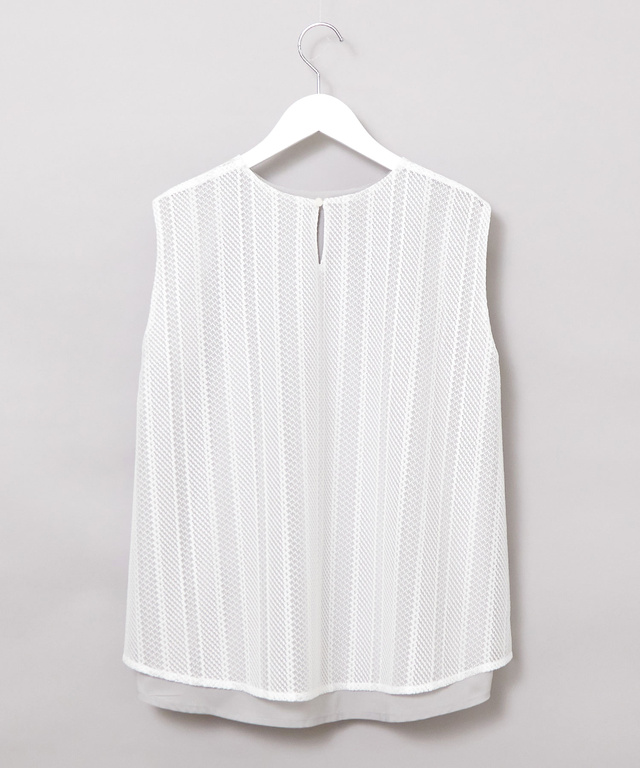 レース ノースリーブ プルオーバー