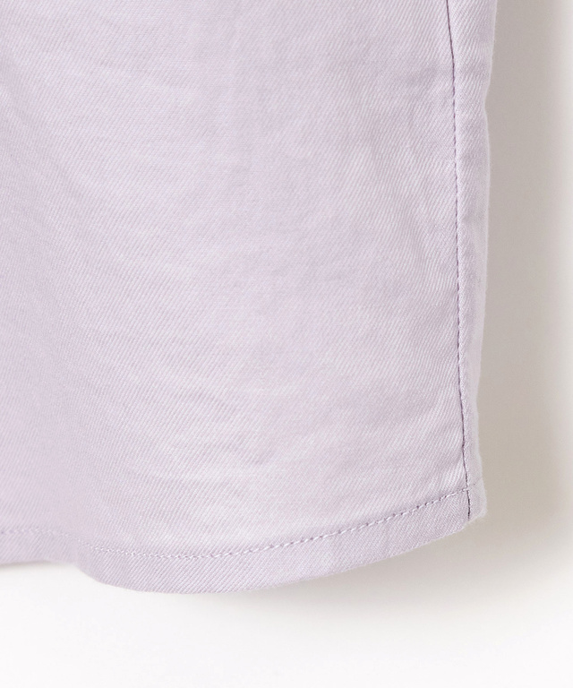 ギャザー デザイン バンドカラーブラウス