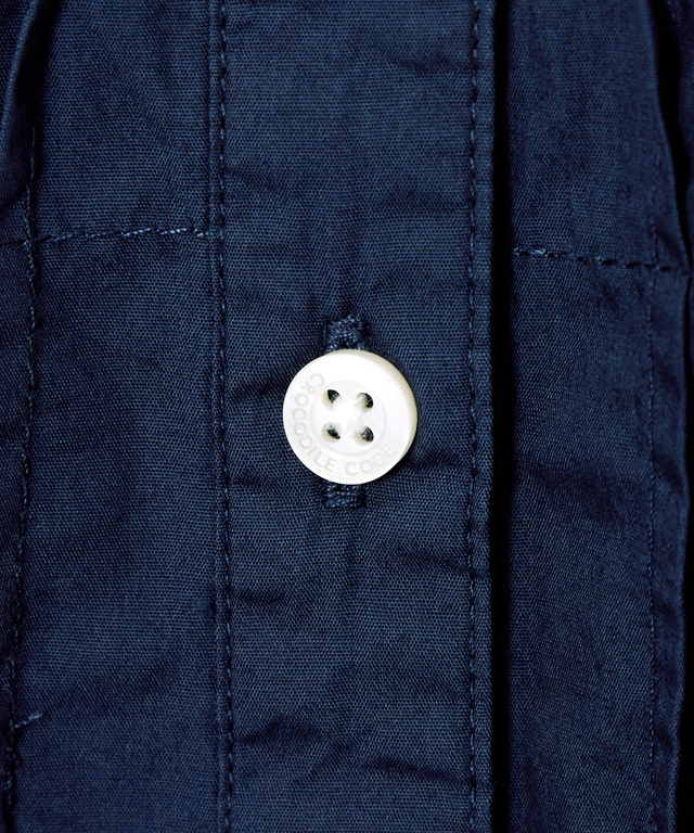 ピンタック バンドカラー ブラウス