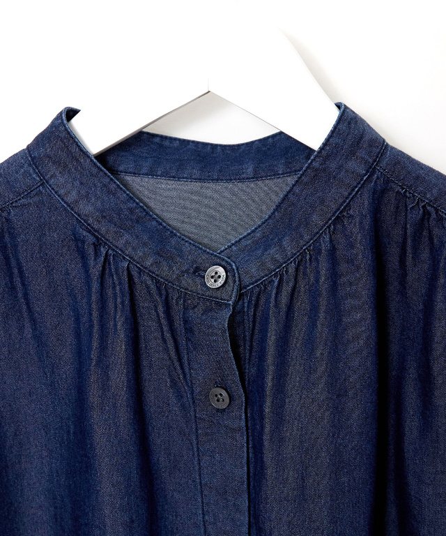 フロントギャザー ブラウス