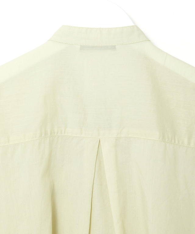 ギャザー バンドカラーブラウス