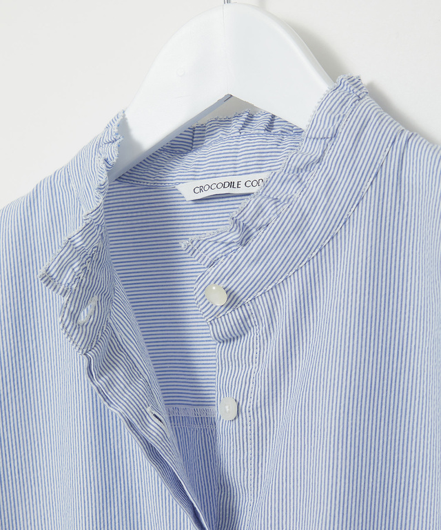 フリル襟 サッカーブラウス【オンラインショップ・一部店舗限定】