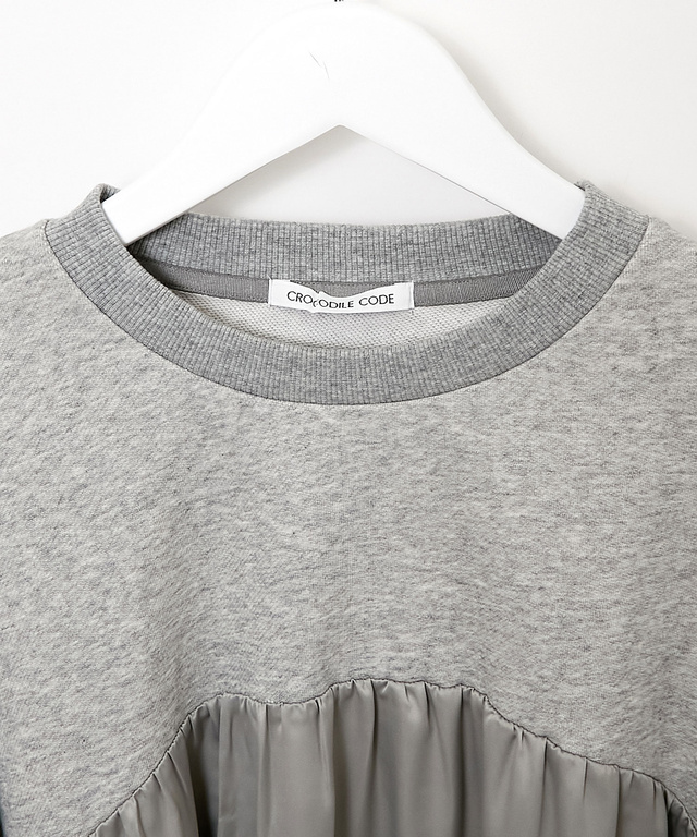 サテンドッキング ギャザー ワンピース【一部店舗限定】