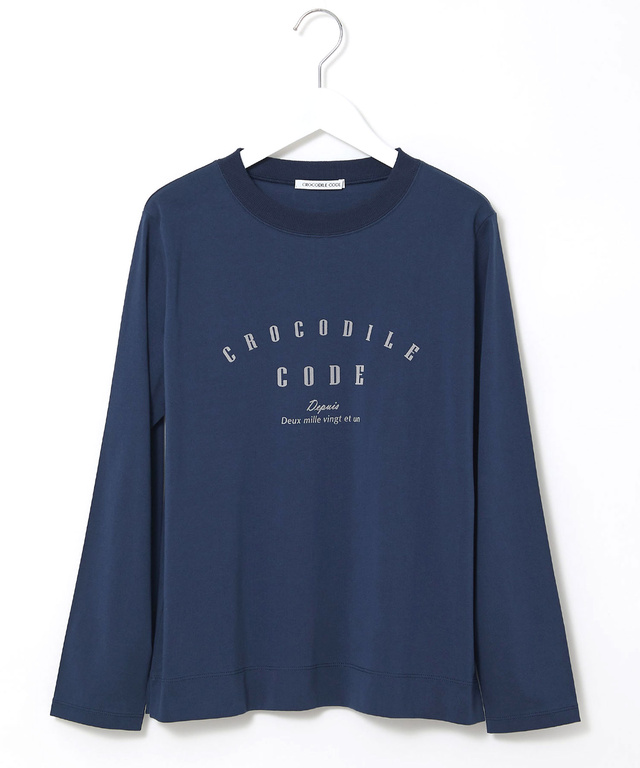 カレッジ調ロゴ 長袖 Tシャツ