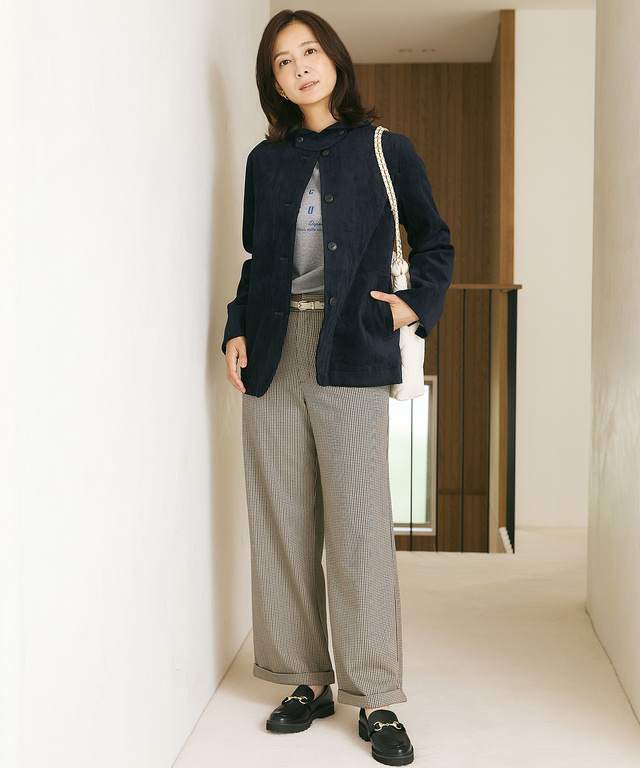 カレッジ調ロゴ 長袖 Tシャツ