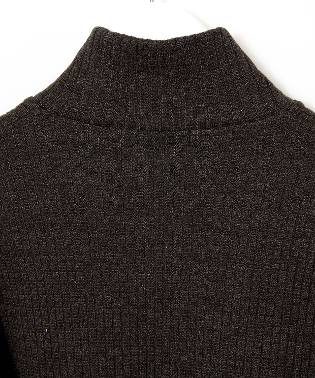 ラメ糸 ハイネック カットソー