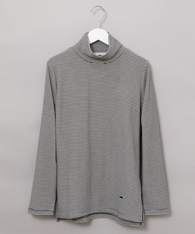 起毛 ストレッチ ハイネックカットソー