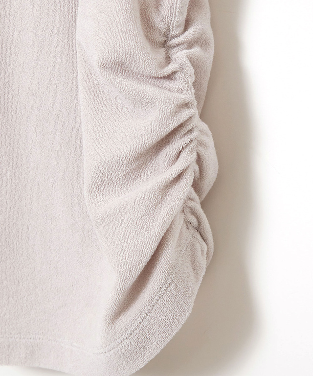 ミニパイル ギャザー カットソー