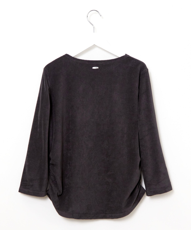 ミニパイル ギャザー カットソー