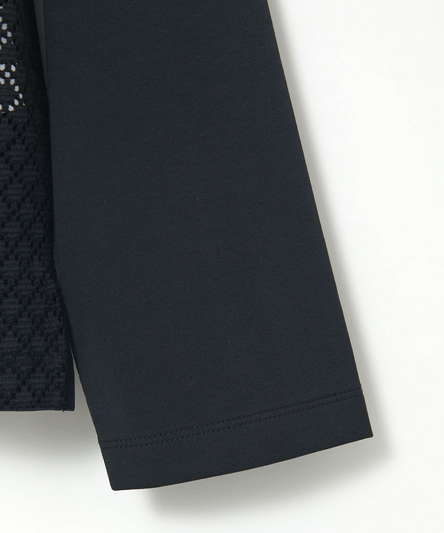 レース 切替 カーディガン