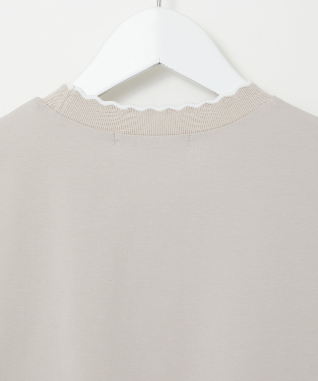 スカラップ リブ Tシャツ