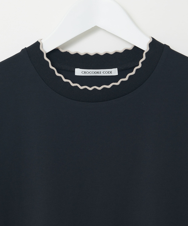 スカラップ リブ Tシャツ