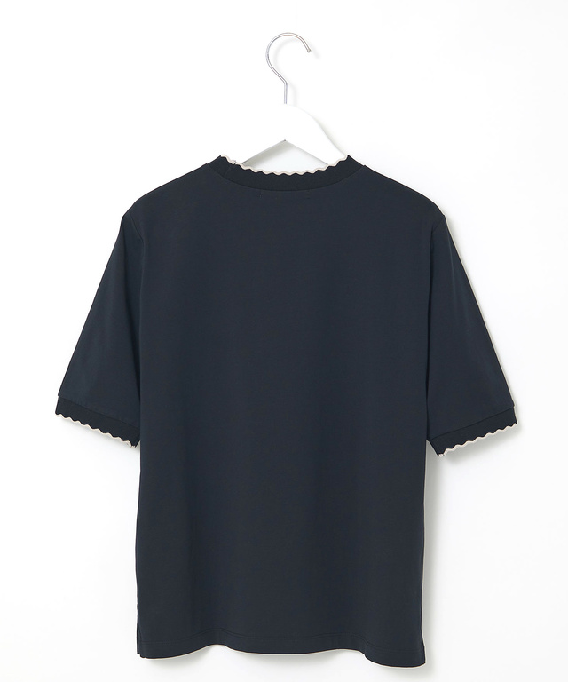 スカラップ リブ Tシャツ