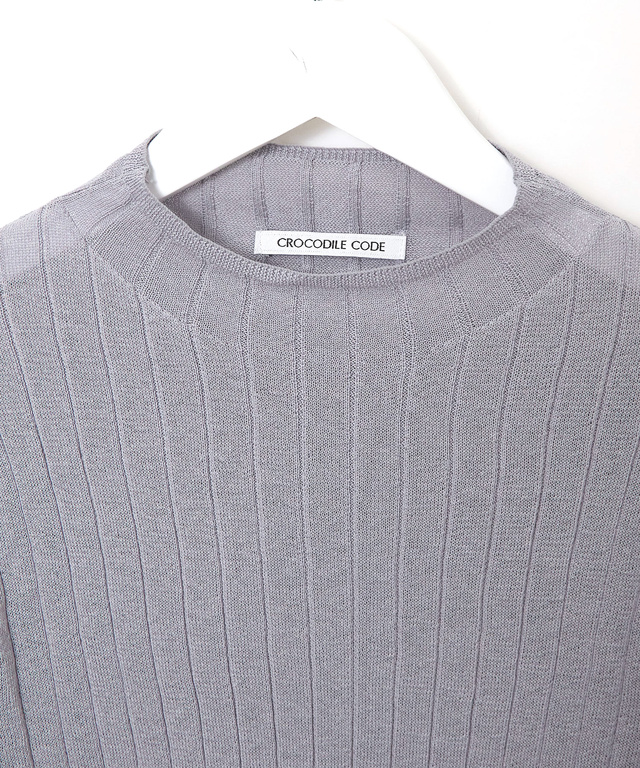 ボトルネック シアー リブセーター